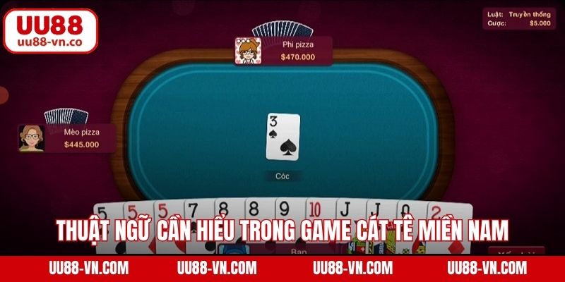 Thuật ngữ cần hiểu trong game cát tê miền Nam