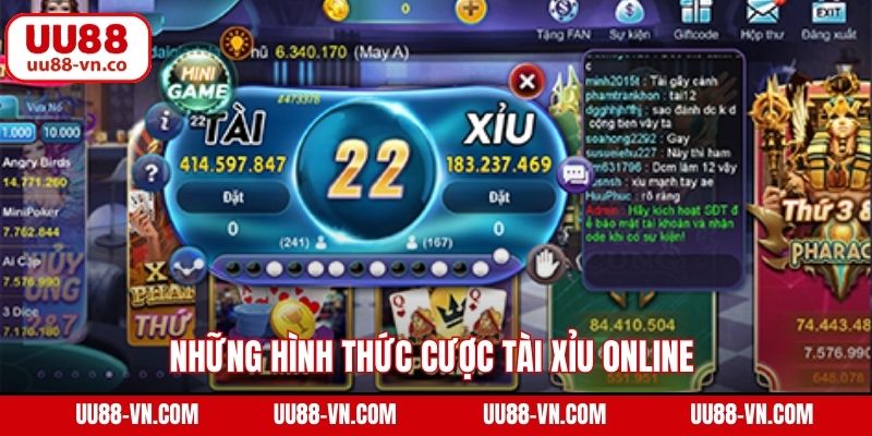 Những hình thức cược tài xỉu online được hội viên ưa thích 